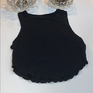 Never worn F21 black crop muscle tee